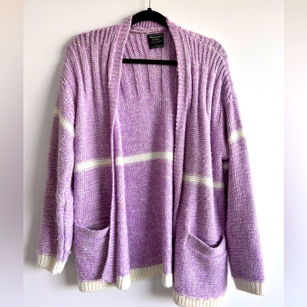 A&F Lavender Cardigan size L
